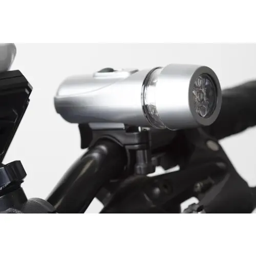 Set accessori bicicletta con copri maniglie, reggisella, luci posteriore e anteriore a led