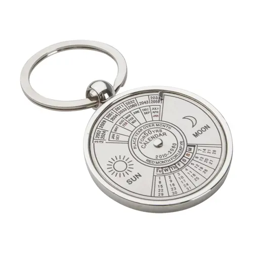 Portachiavi in metallo con calendario perpetuo