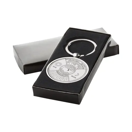 Portachiavi in metallo con calendario perpetuo