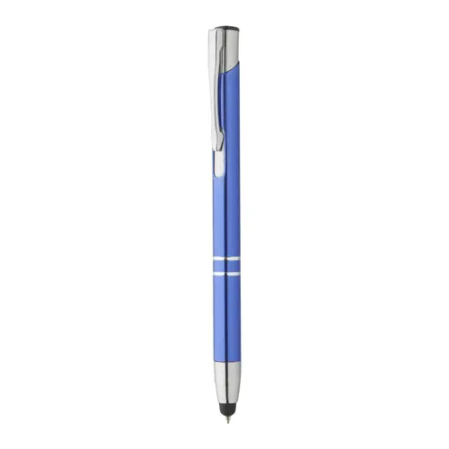Penna a sfera in alluminio disponibile in diversi colori con punta touch e meccanismo a scatto a refill blu