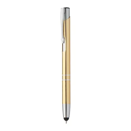 Penna a sfera in alluminio disponibile in diversi colori con punta touch e meccanismo a scatto a refill blu