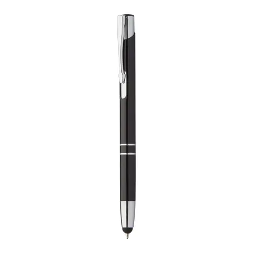 Penna a sfera in alluminio disponibile in diversi colori con punta touch e meccanismo a scatto a refill blu