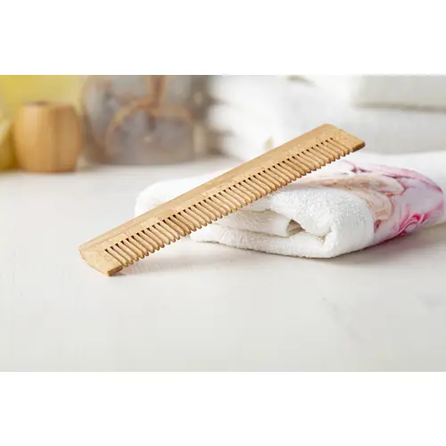 Pettine in bambù in confezione regalo di carta kraft