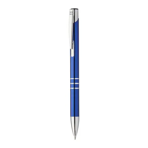Penna a sfera in alluminio con meccanismo a scatto e refill nero