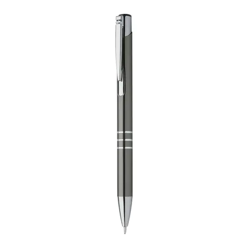 Penna a sfera in alluminio con meccanismo a scatto e refill nero