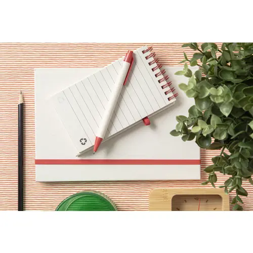 Penna a sfera con fusto in cartone del latte ricilato reffil blu