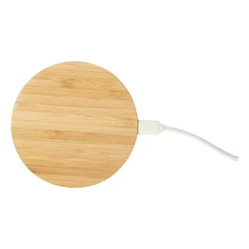 Caricatore wireless in bambù piccolo e compatto da 5W
