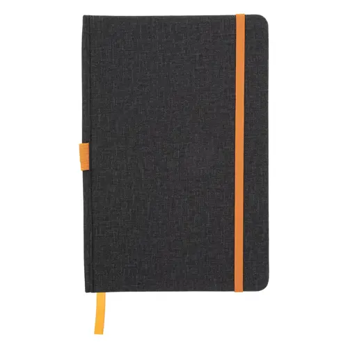 Block notes A5 con copertina in pelle PU e 96 fogli a righe e con elastico segnalibro e portapenne in coordinato