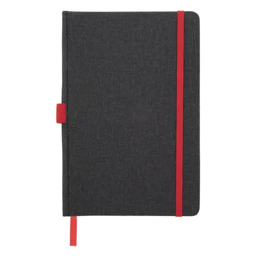 Block notes A5 con copertina in pelle PU e 96 fogli a righe e con elastico segnalibro e portapenne in coordinato
