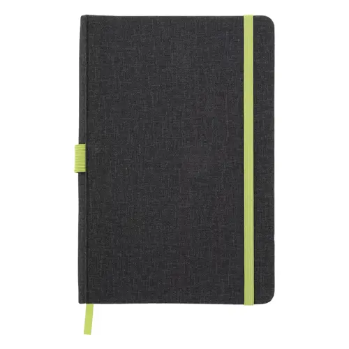 Block notes A5 con copertina in pelle PU e 96 fogli a righe e con elastico segnalibro e portapenne in coordinato