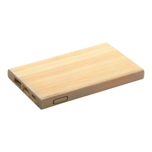 Power bank in bambù e con porte USB-C da 4000mAh