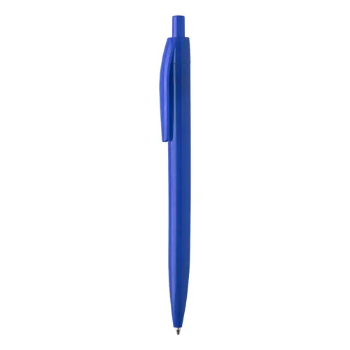 Penna a sfera in plastica con trattamento antibatterico e con meccanismo a scatto refill blu