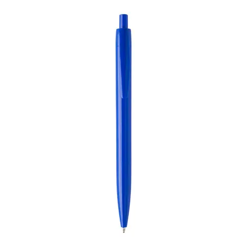 Penna a sfera in plastica con trattamento antibatterico e con meccanismo a scatto refill blu