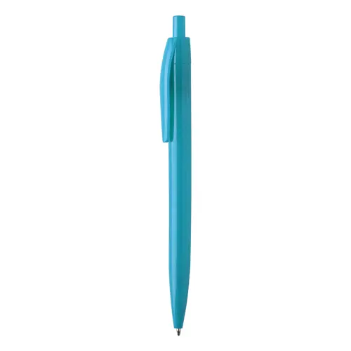 Penna a sfera in plastica con trattamento antibatterico e con meccanismo a scatto refill blu