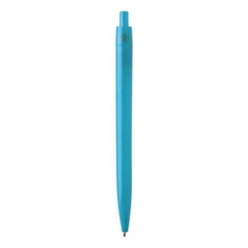 Penna a sfera in plastica con trattamento antibatterico e con meccanismo a scatto refill blu