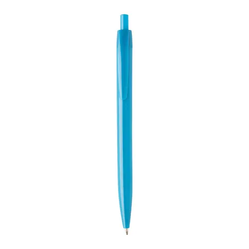 Penna a sfera in plastica con trattamento antibatterico e con meccanismo a scatto refill blu
