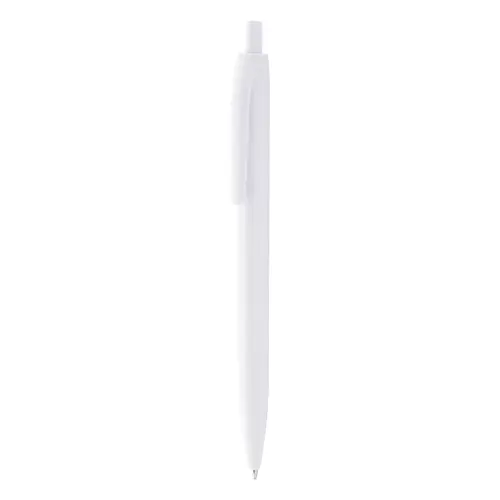 Penna a sfera in plastica con trattamento antibatterico e con meccanismo a scatto refill blu