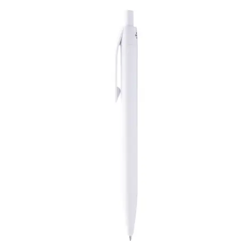 Penna a sfera in plastica con trattamento antibatterico e con meccanismo a scatto refill blu