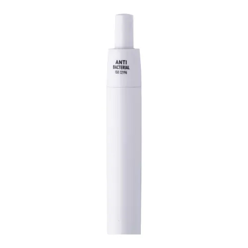 Penna a sfera in plastica con trattamento antibatterico e con meccanismo a scatto refill blu