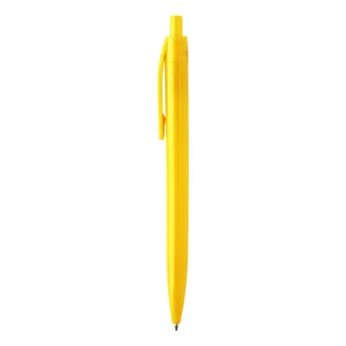 Penna a sfera in plastica con trattamento antibatterico e con meccanismo a scatto refill blu