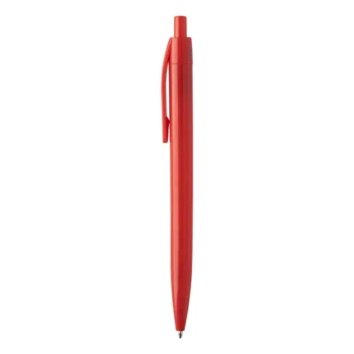 Penna a sfera in plastica con trattamento antibatterico e con meccanismo a scatto refill blu