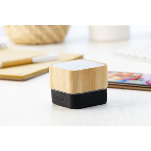Cassa Bluetooth in bambù e gomma con batteria ricaricabile
