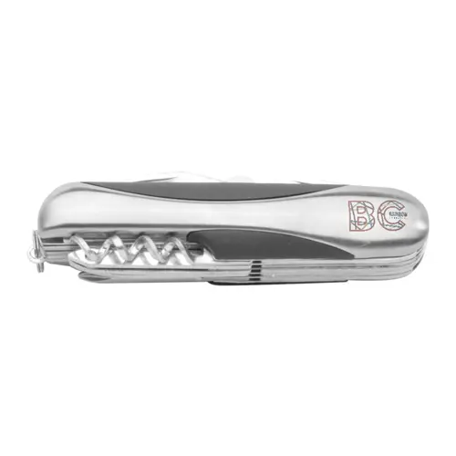 Coltello tascabile in metallo ad 11 funzioni ed inserto in plastica 90×25×15 mm