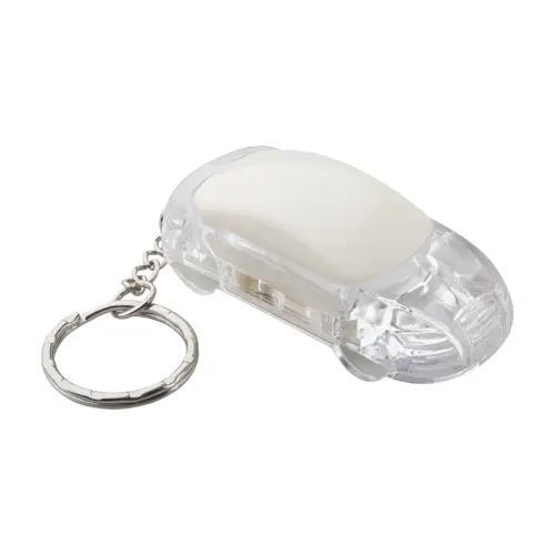Portachiavi in plastica con led a forma di auto