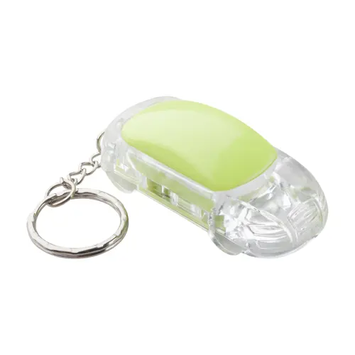 Portachiavi in plastica con led a forma di auto