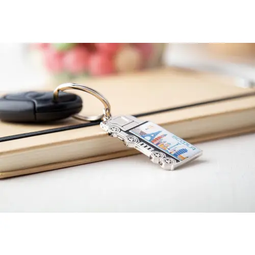 Portachiavi in metallo a forma di camion