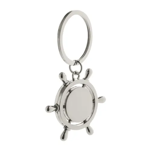 Portachiavi in metallo a forma di timone