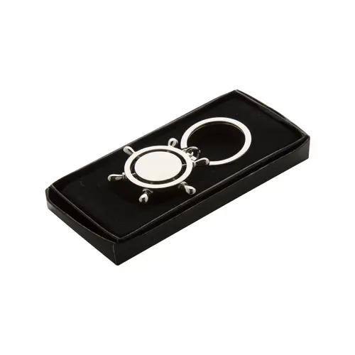 Portachiavi in metallo a forma di timone