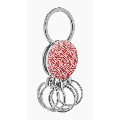 Portachiavi rotondo in metallo con anelli staccabili