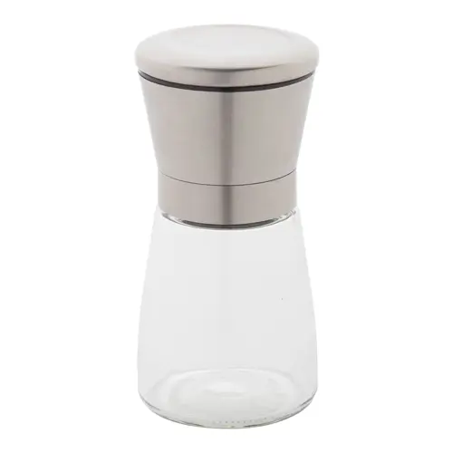 Macinino per sale e pepe manuale in acciaio inox e vetro