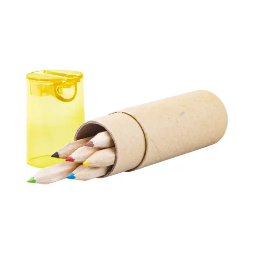 Set da 6 matite colorate con temperino