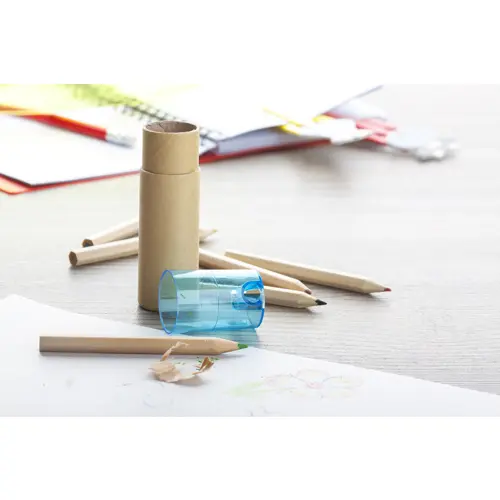 Set da 6 matite colorate con temperino