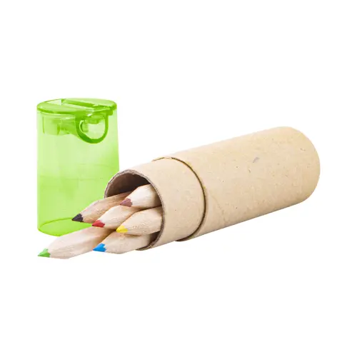 Set da 6 matite colorate con temperino