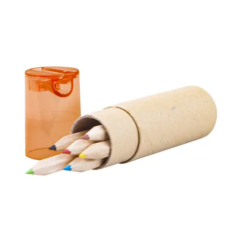 Set da 6 matite colorate con temperino