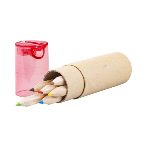 Set da 6 matite colorate con temperino