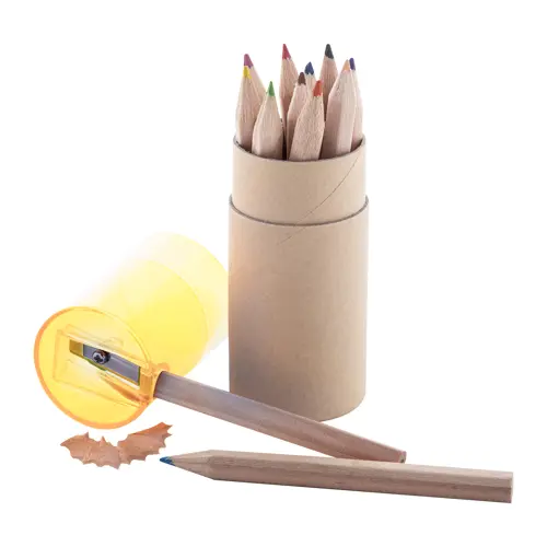 Set da 12 matite colorate con temperino