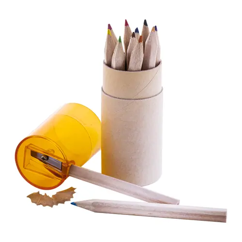 Set da 12 matite colorate con temperino