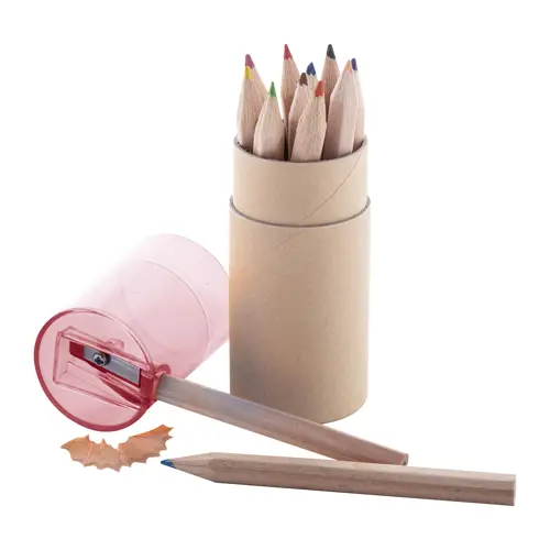 Set da 12 matite colorate con temperino