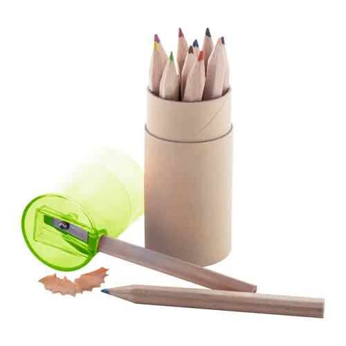 Set da 12 matite colorate con temperino