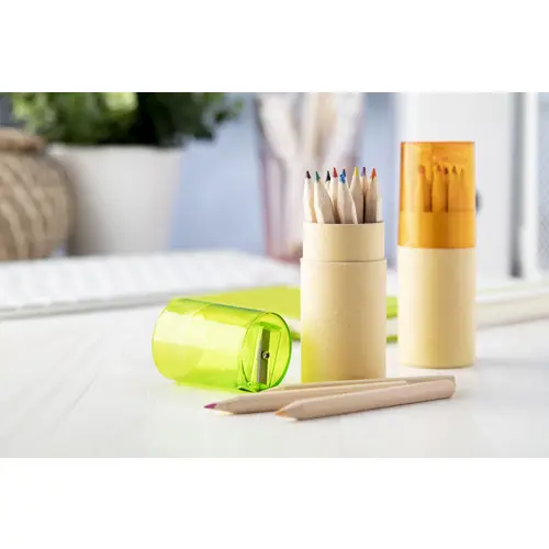 Set da 12 matite colorate con temperino