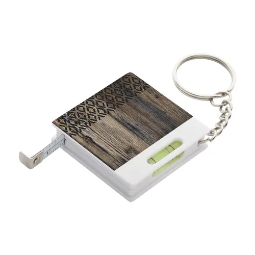 Metro a nastro con portachiavi e livella