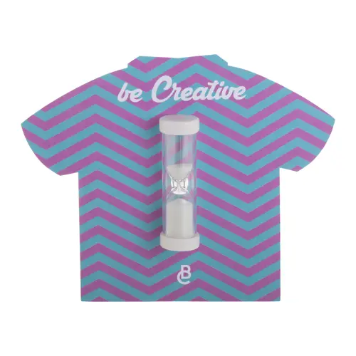 Clessidra con sabbia colorata e ventosa da 3 minuti