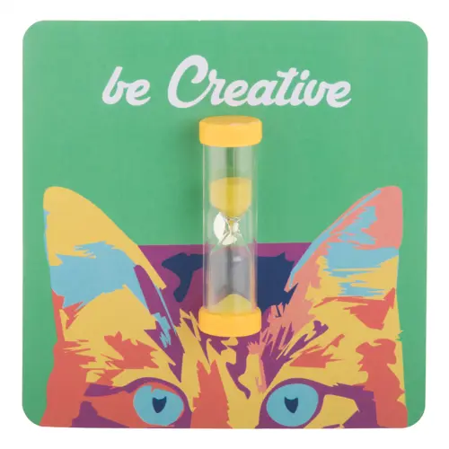 Clessidra con sabbia colorata e ventosa da 3 minuti