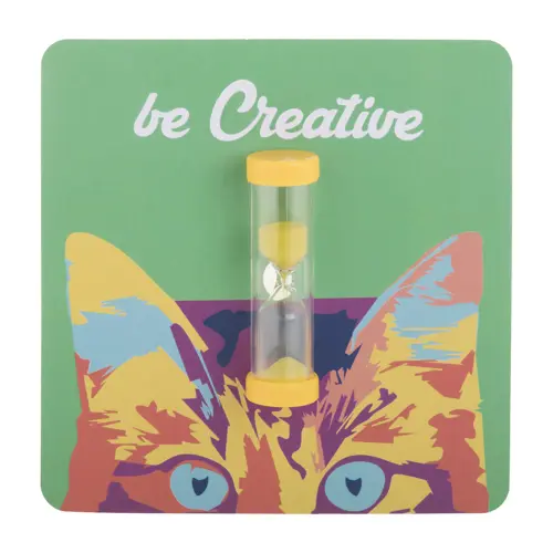 Clessidra con sabbia colorata e ventosa da 3 minuti