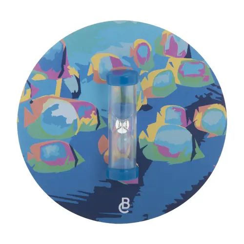 Clessidra con sabbia colorata e ventosa da 3 minuti