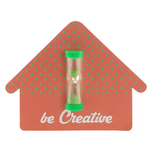 Clessidra con sabbia colorata e ventosa da 3 minuti